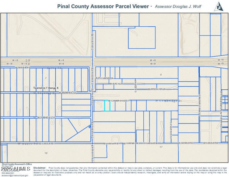 Assessor map with roads