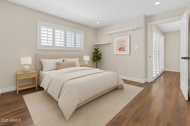 virtually staged front bedroom