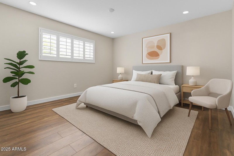 virtually staged bedroom