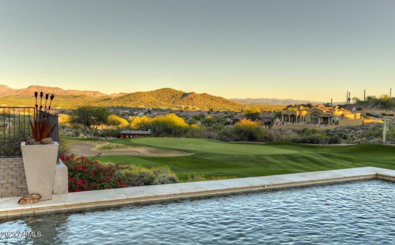 Pool over looking the golf course