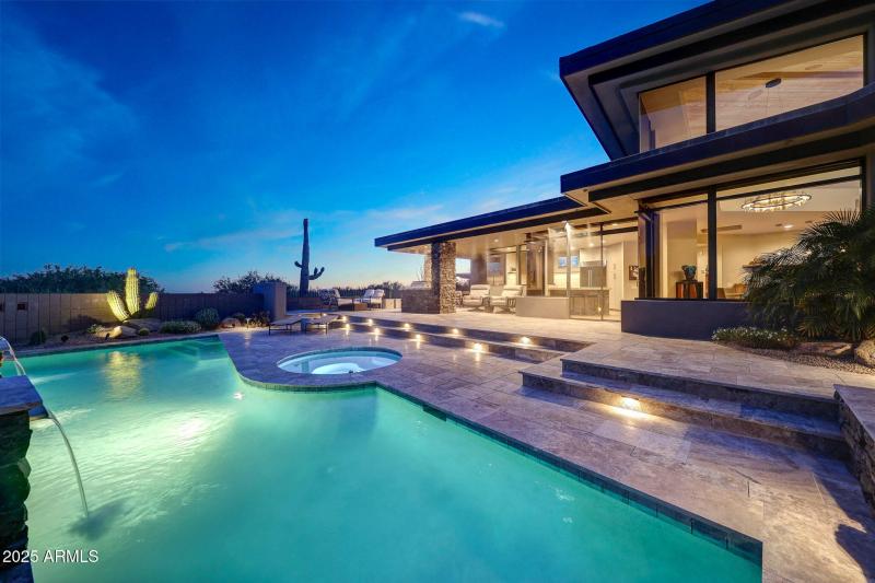 Pool and Patio at Twilight