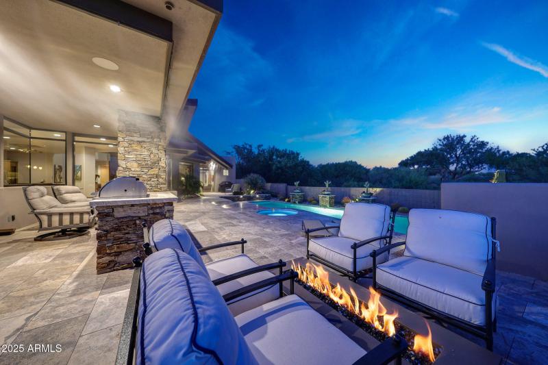 Pool and Patio at Twilight