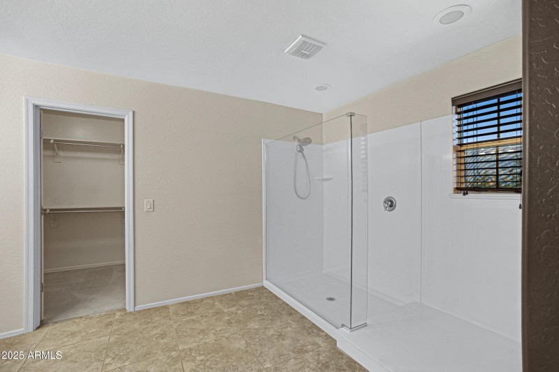 Primary bathroom with walk in shower