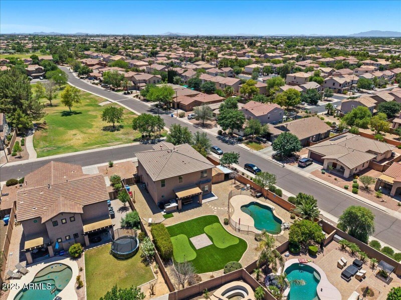 Directly across from park