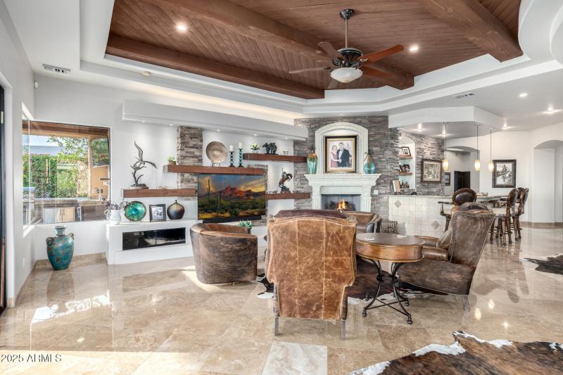 Feature Wall With Floating Shelving