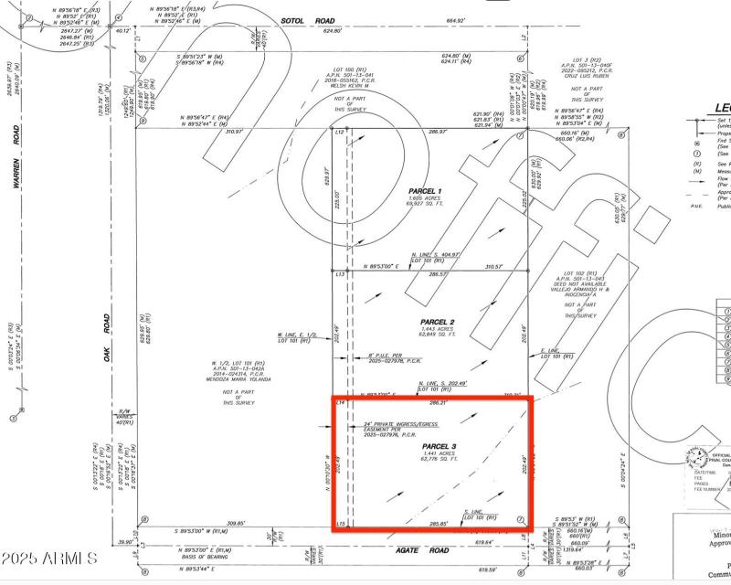 agate parcel 3 wide survey