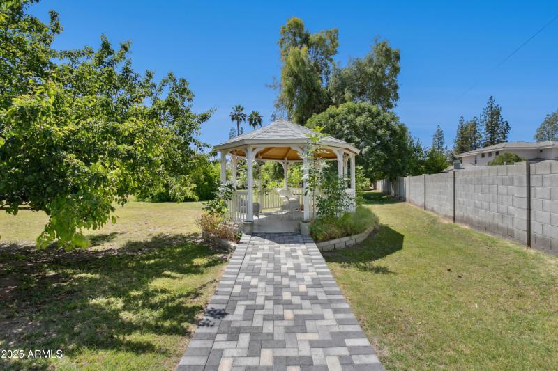 Gazebo from backyard