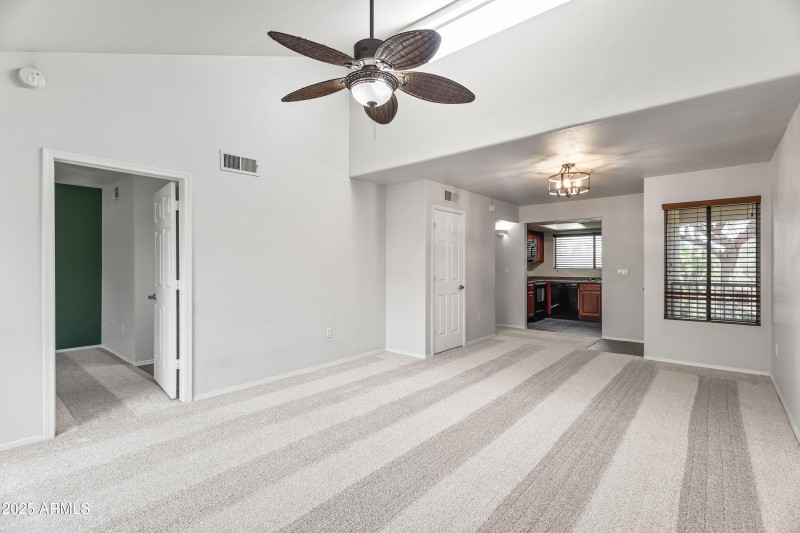 Living Area W/ Vaulted Ceiling