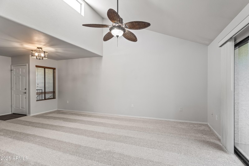 Living Area W/ Vaulted Ceiling
