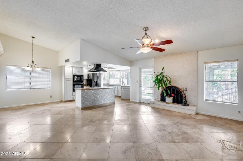 Open Kitchen, Dining, Living Room