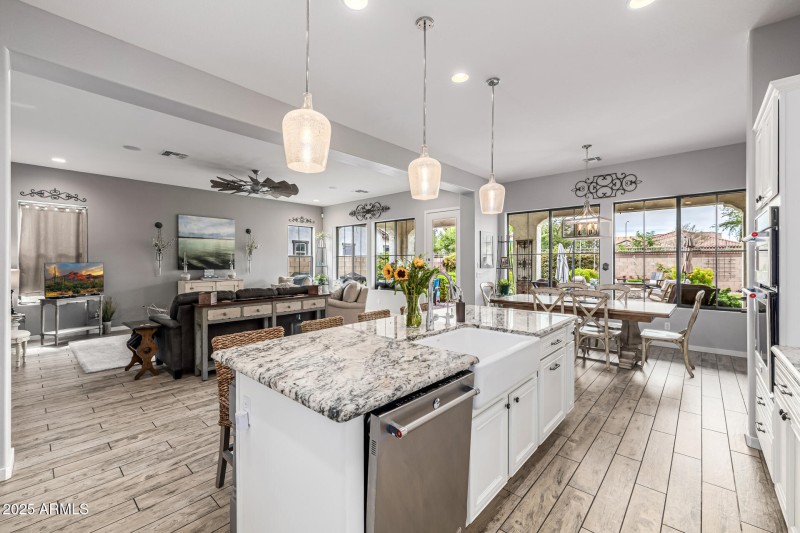 Open entertaining space