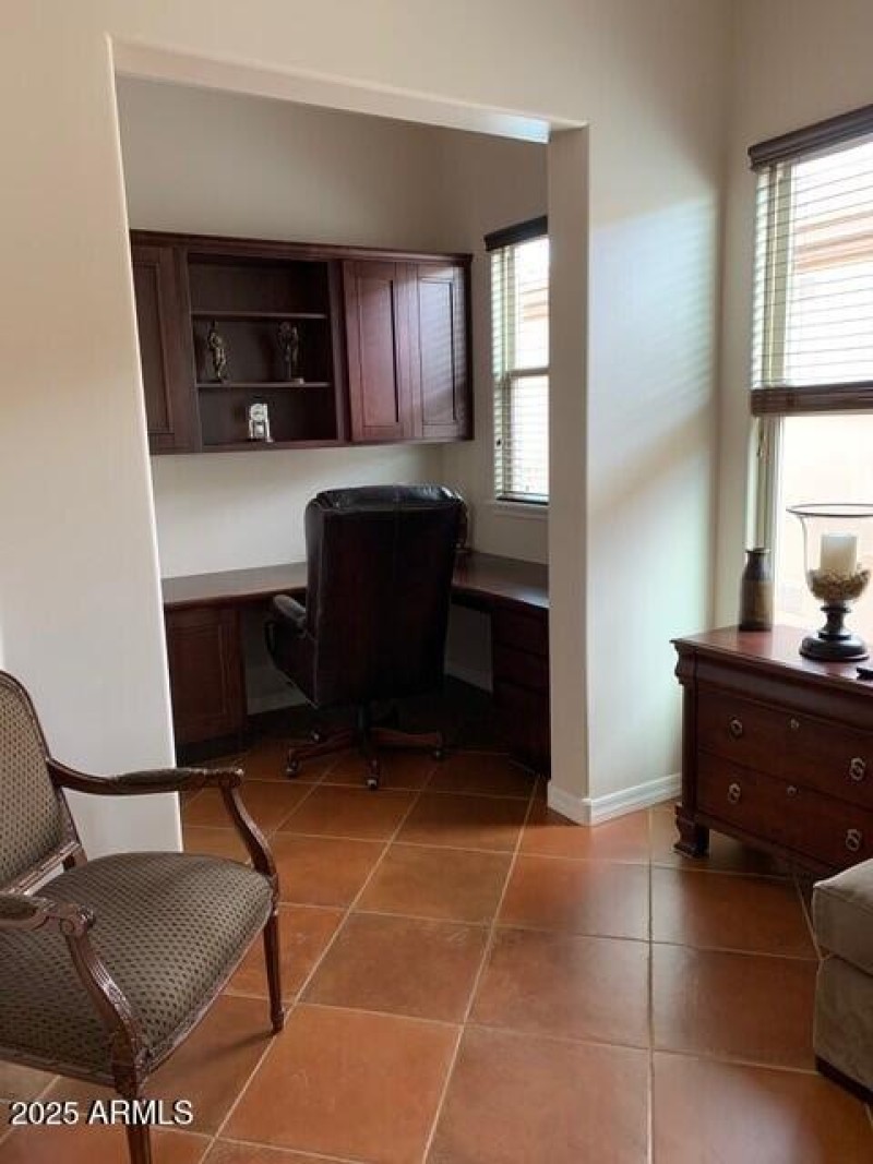 Den with Built-in Desk