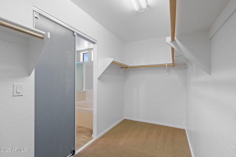 Owners retreat walk-in closet
