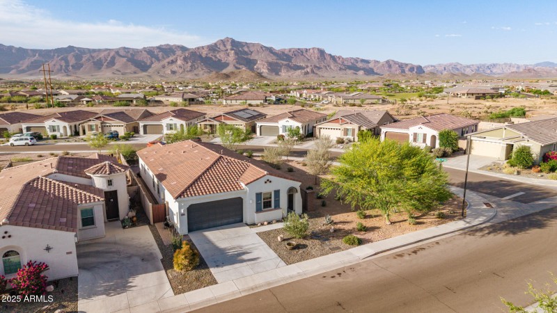 Front of home with mountain views