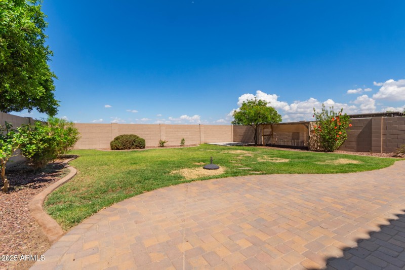 Back Yard/Extended Patio