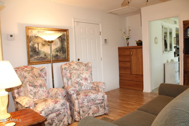 Sitting Area and entry from garage