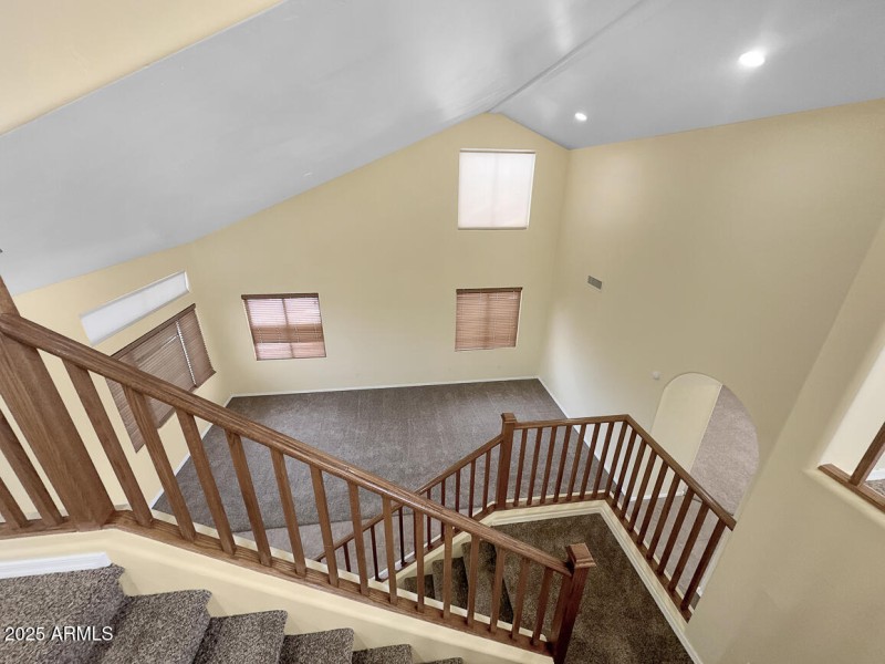 View from top of stairs