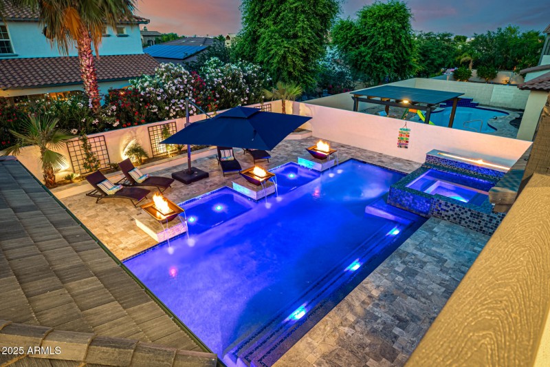 VIEW FROM UPSTAIRS BALCONY