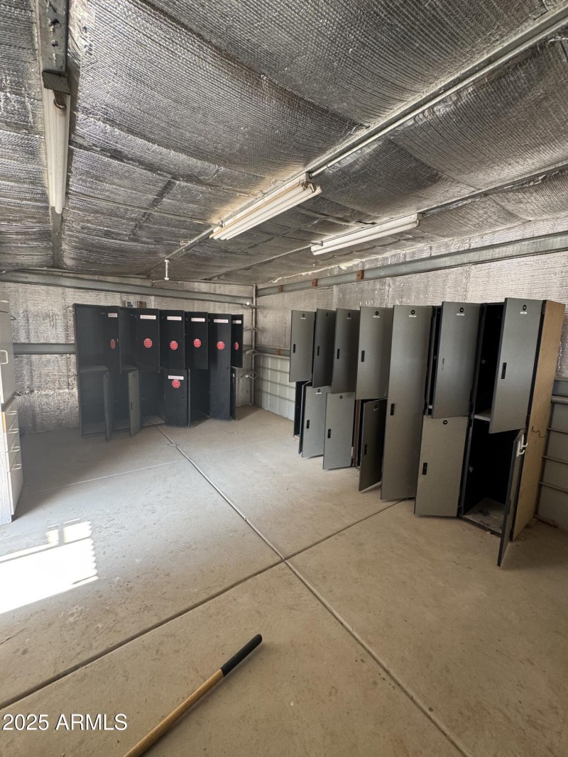 Lockers and storage area
