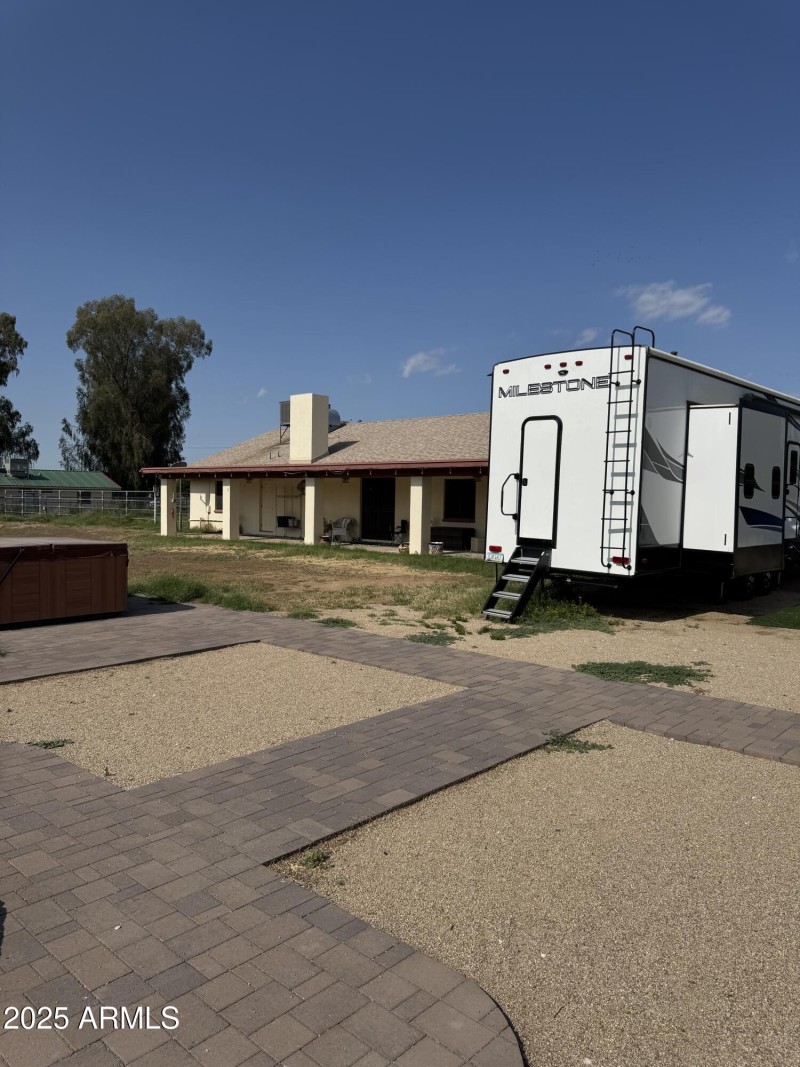 Rear View showing Spa and rv parking