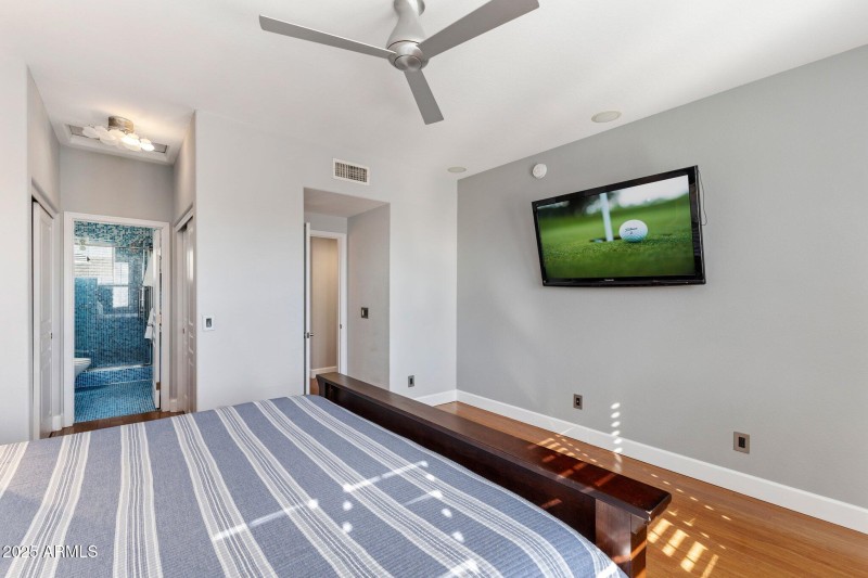 Primary Suite w Dual Custom Closets