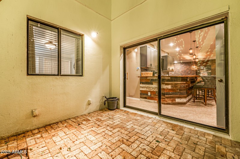 Patio off basement area