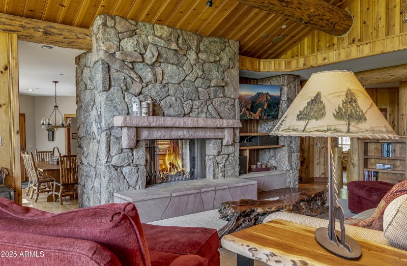 Beautiful two way fireplace