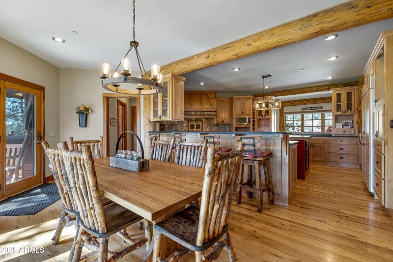 Dining room and kitchen