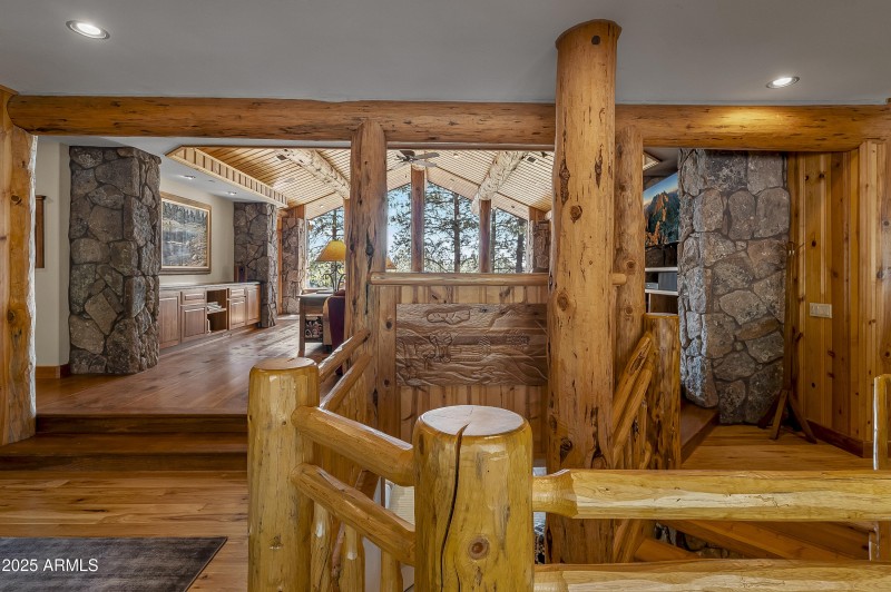 Gorgeous woodwork and beams throughout