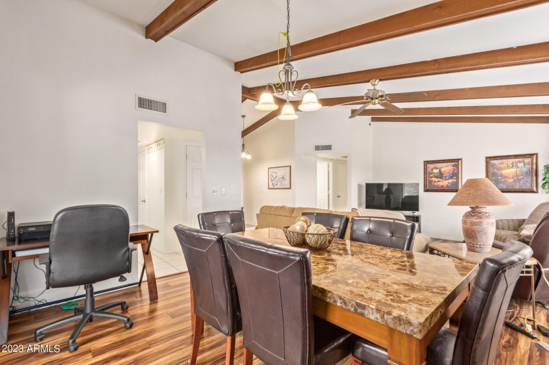 Dining in great room