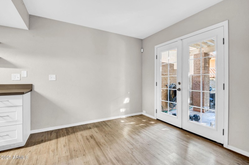 French Doors to the backyard