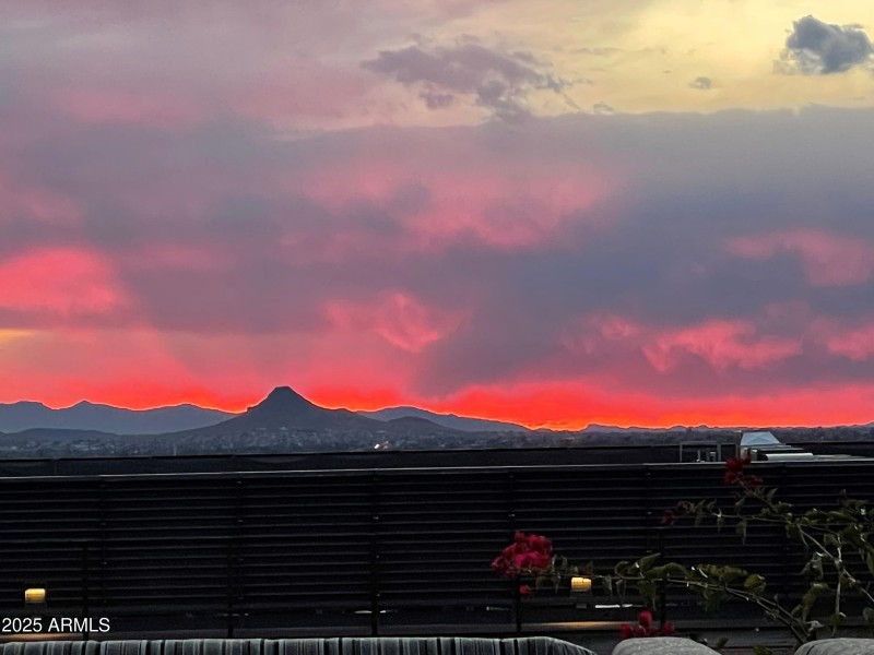Sunset over mountains