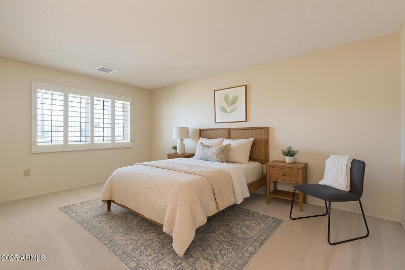 Virtually Staged Guest Bedroom