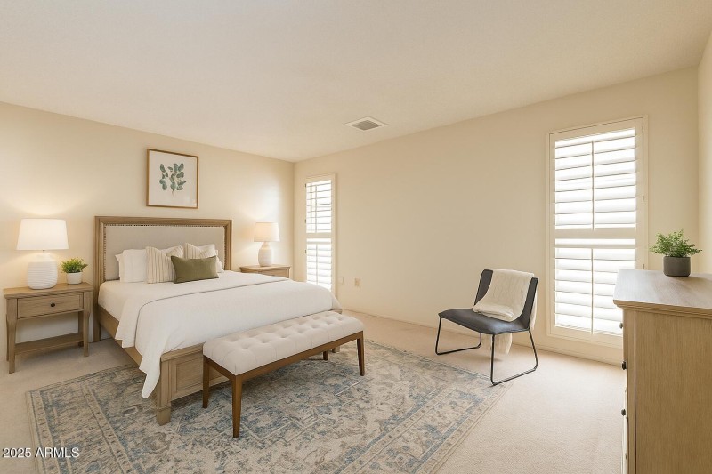 Virtually Staged Primary Bedroom