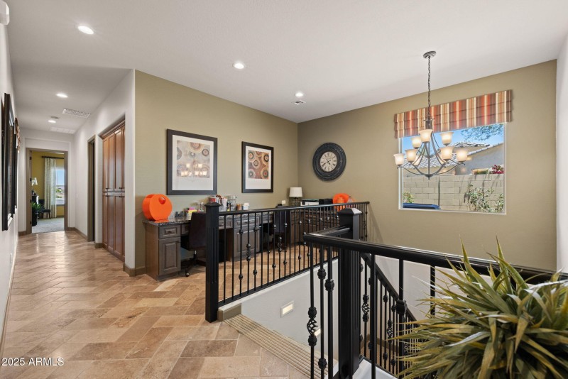 Basement Stairs and Study Niche