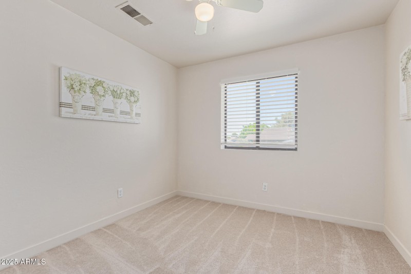 bedroom with new carpet