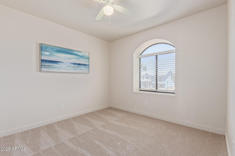 bedroom with new carpet