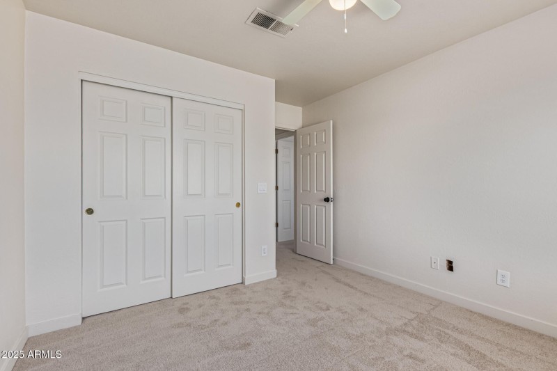 bedroom with new carpet