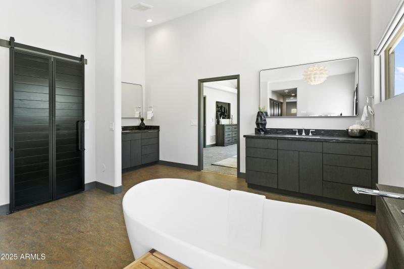 Luxurious primary bathroom