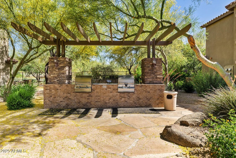 Shaded Outdoor BBQ Pavilion