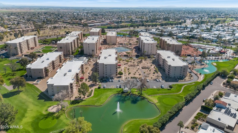 Surrounded by the golf course