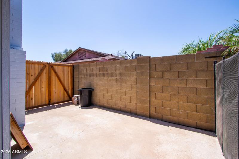 SW corner of backyard