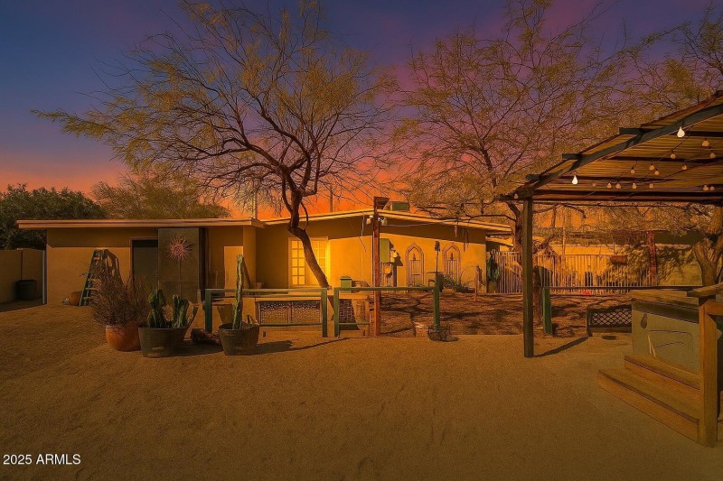 Twilight Exterior Backyard