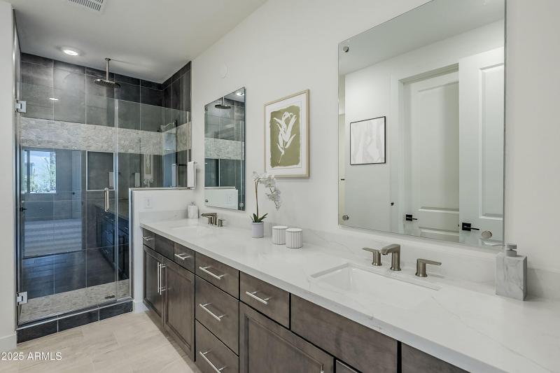 Virtually Staged Primary Bathroom