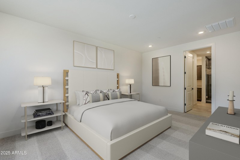 Virtually Staged Primary Bedroom