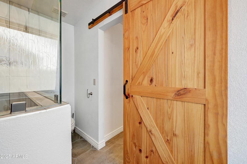 Barn Doors at Primary Shower
