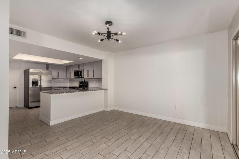 Spacious dining area