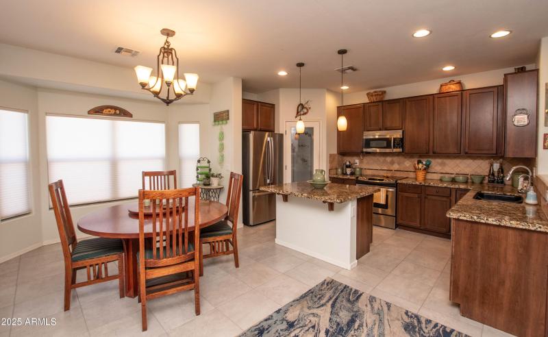 DINING AREA IN OPEN KITCHEN