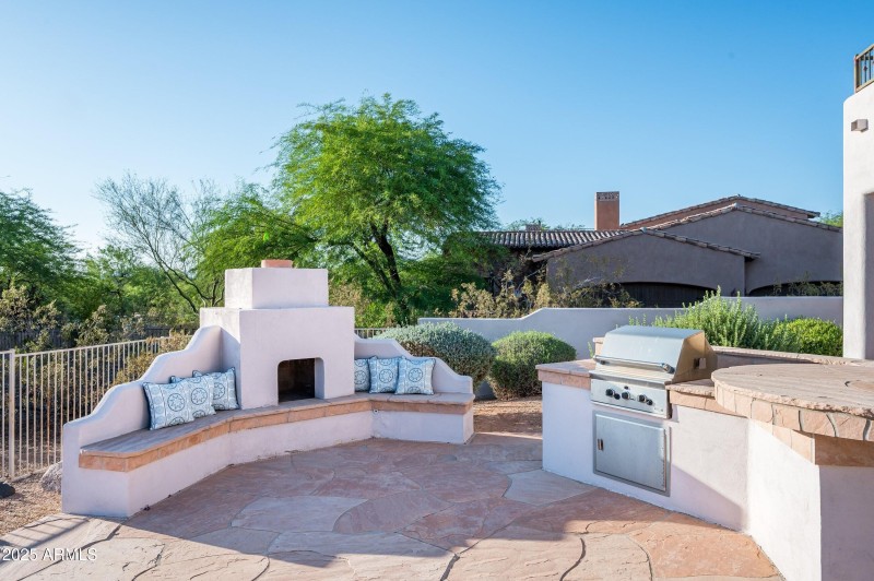 Fireplace and BBQ Island