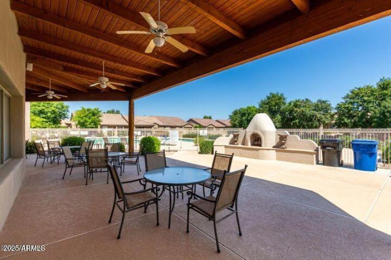 clubhouse covered patio area